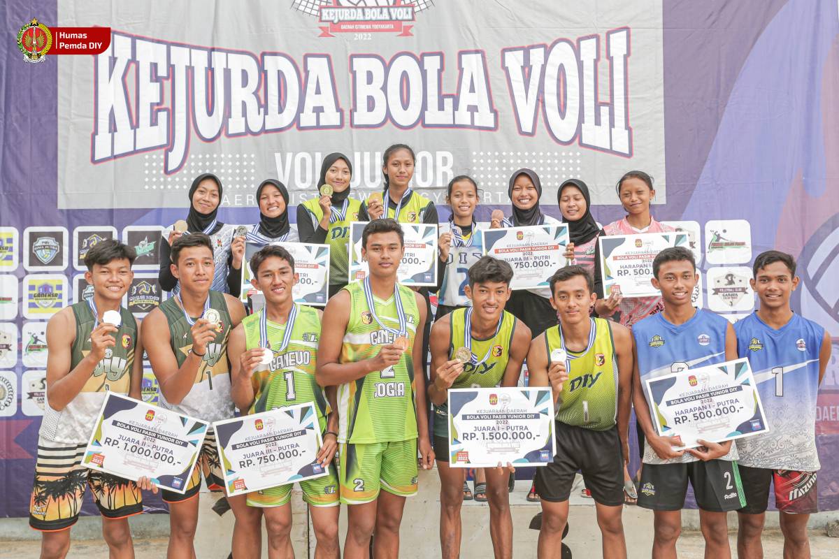 Sukses Terselenggara, Kejurda Bola Voli Pasir Junior DIY Resmi Ditutup